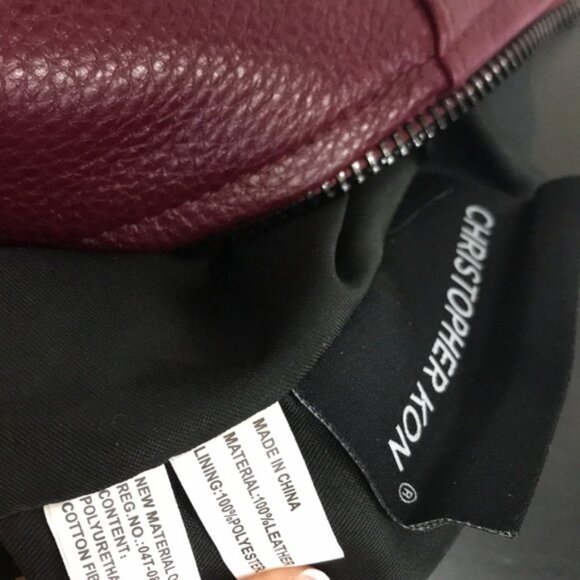 Christopher Kon Bucket Wine Leather Bag - Picture 9 of 10